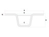 Stuur universeel Cuppini 680x150mm chroom thumb extra